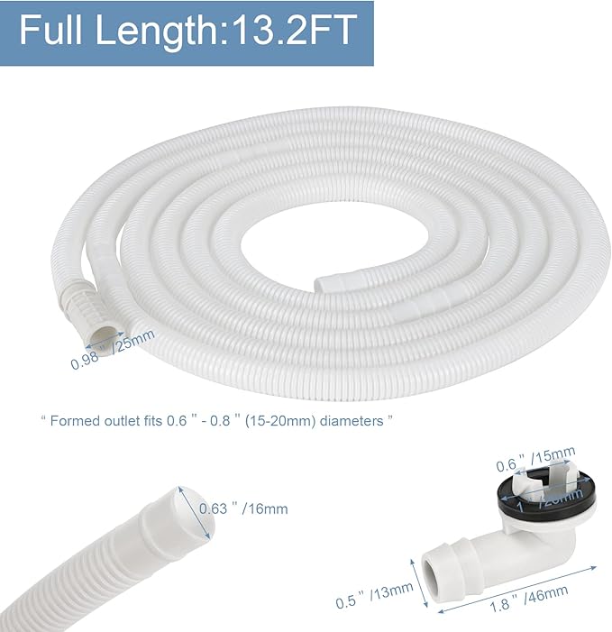 HOXHA 13.2 Ft Air Conditioner Drain Hose Kit Plastic Tubing - Image 2