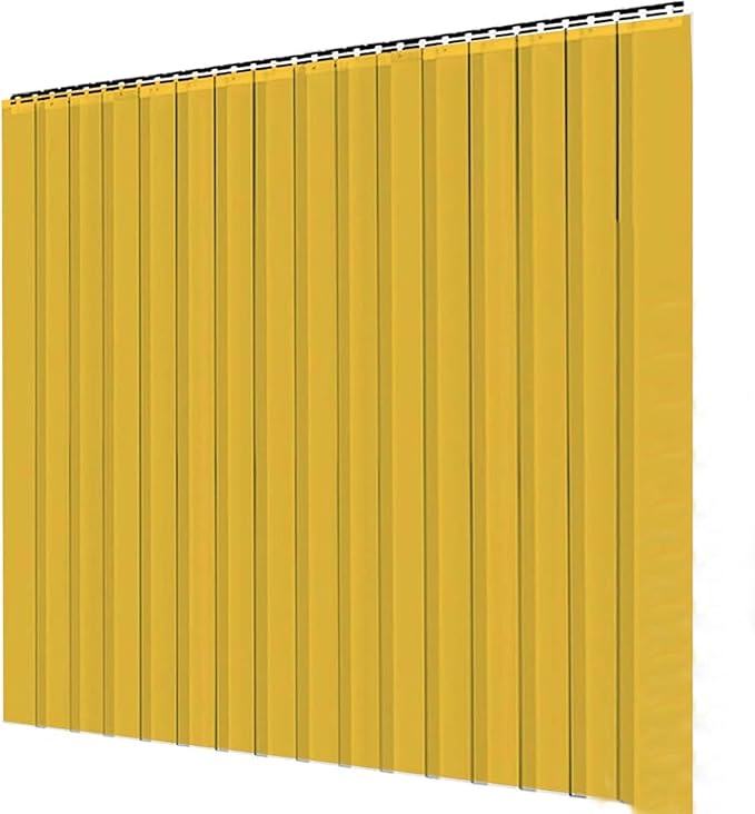 Yellow Kit PVC Smooth Plastic Strip Door Curtain 7 x 600 in Standard Clear by Acepunch