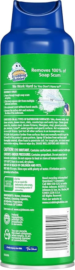 Scrubbing Bubbles Mega Bathroom and Shower Foamer Aerosol, Rainshower Scent - Image 8