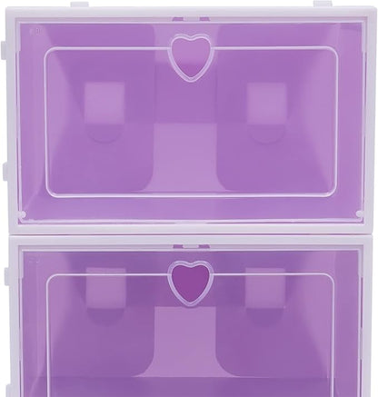 20 Pack Shoe Storage Box, Stackable Clear Plastic Shoes Organizer - Image 4