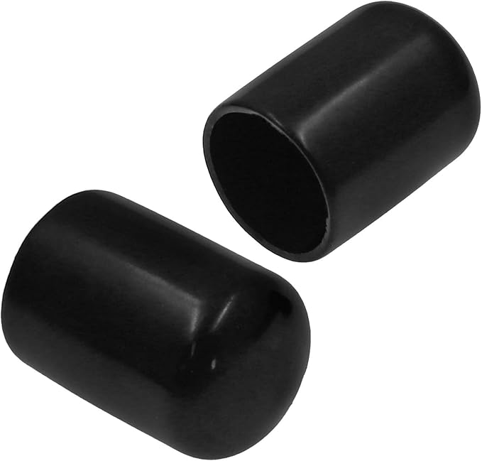 12Pcs Round Rubber End Caps 3/4" ID Vinyl Flexible Bolt Chair Foot Covers Screw - Image 3