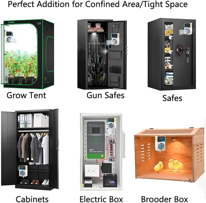 Grow Tent Dehumidifier, Smart Temp and Humidity Controller - Image 2