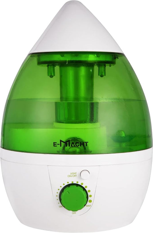 Cool Mist Humidifier for Bedroom & Small Rooms, Quiet 360° Rotation Nozzle by Clarfey