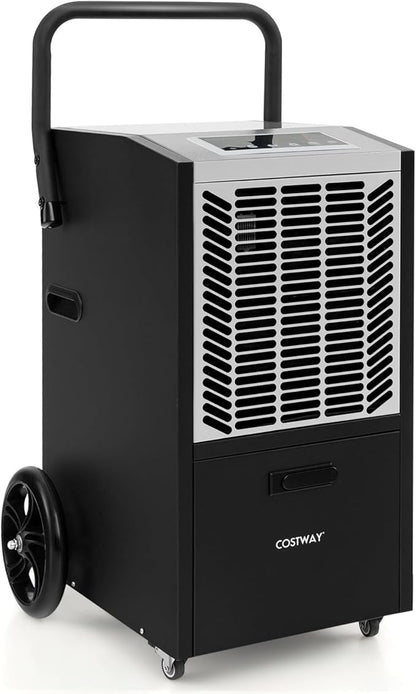 COSTWAY 163 Pints Commercial Dehumidifier, 4500 Sq.Ft Crawl Space Dehumidifier by COSTWAY