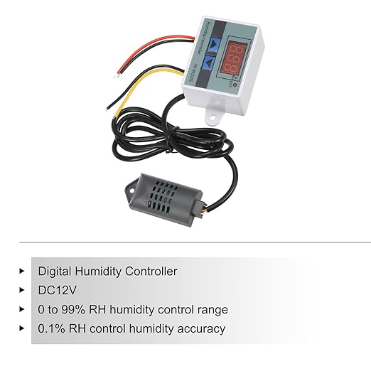 MECCANIXITY 12V DC LED Digital Humidity Meters Sensor Hygrometer Switch - Image 3