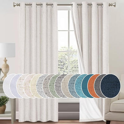 PrinceDeco 100% Blackout Curtains 84 Inches Long by PrinceDeco