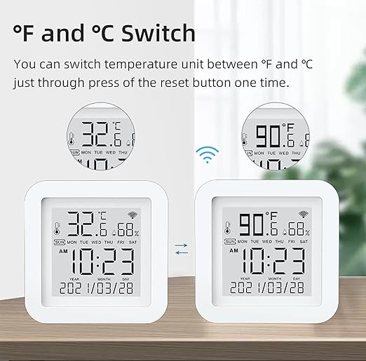 Smart WiFi Temperature Humidity Monitor: TUYA Wireless Temperature Humidity - Image 3