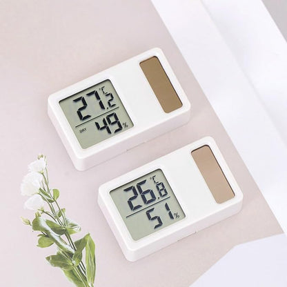 Thermometers Hygrometer Solar Power Desktop Temperature Humidity Meter Gauge - Image 4