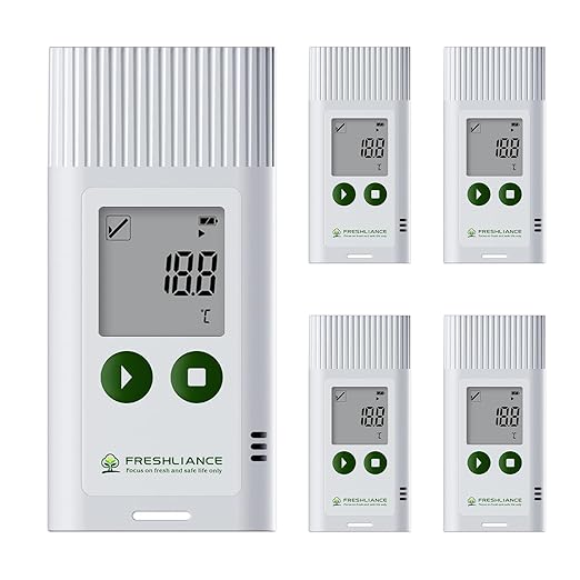 Freshliance USB Temperature Data Logger Recorder, Configurable LCD Digital by FRESHLIANCE