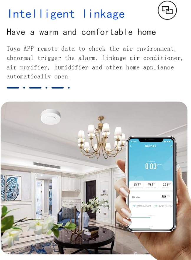 Zigbee Smart Air Detector, Formaldehyde HCHO/VOC Detector, Temperature - Image 7