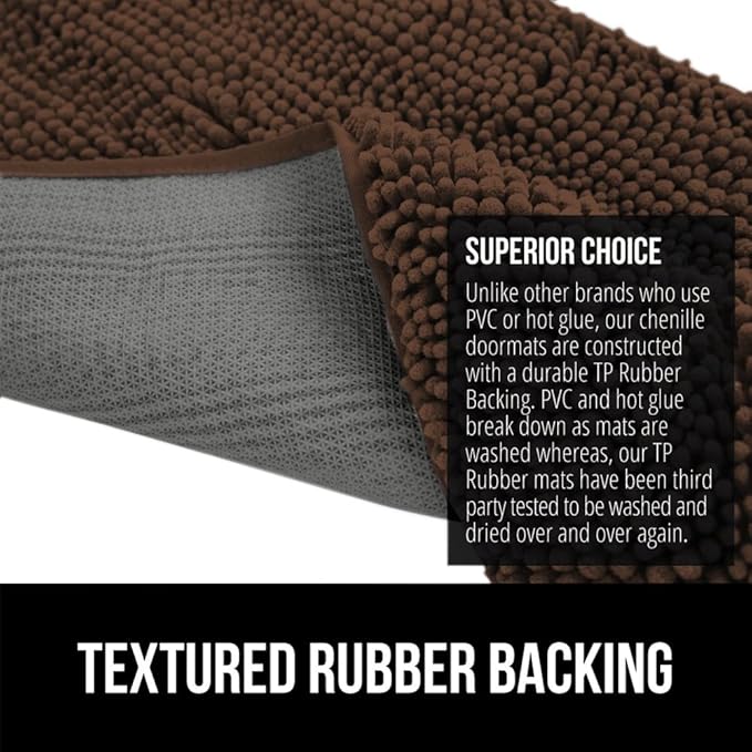 GORILLA GRIP SOAKSTOPPER Dog Door Mat, 70x24 Machine Washable Rug Absorbent - Image 5