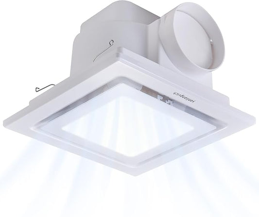 Bathroom Exhaust Fan with Light, 8-Inch Bath Fan with Light by yanliangvich