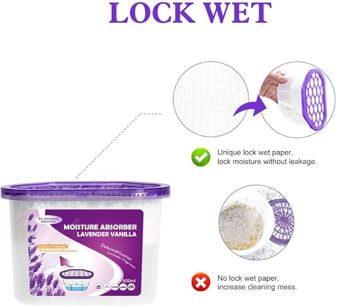 CANAGER Lavender Vanilla Moisture Absorber Box, Odor Eliminator and - Image 4