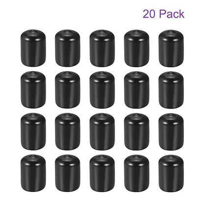 DMiotech 20 Pack 3/4" ID Black Screw Thread Protectors Rubber End Caps Bolt - Image 6