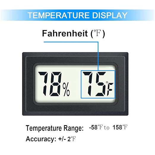 2 Pack Mini Digital Hygrometer Thermometer Gauge, Indoor Outdoor Temperature - Image 3