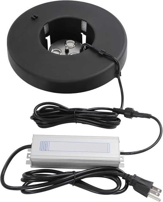 3-Head Ultrasonic Mist Maker Fogger - 900ml/H Humidifier Machine by Synaiolma