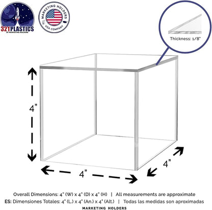 Marketing Holders 4" Acrylic Display Riser Box - Image 3