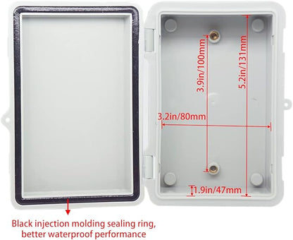 Junction Box, Hinged Cover IP67 Waterproof ABS Project Box - Image 4