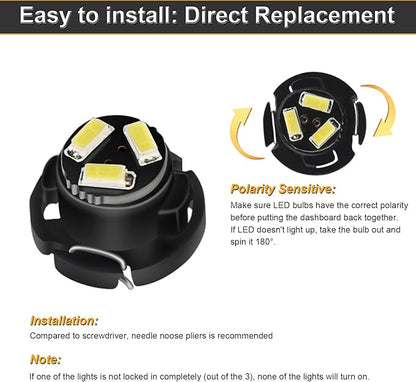 AC Climate Heater Control LED Lights Bulbs Kit replacement Compatible - Image 5