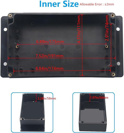 Outdoor Waterproof Junction Box IP67 Project Box ABS Black Electrical Boxes - Image 5