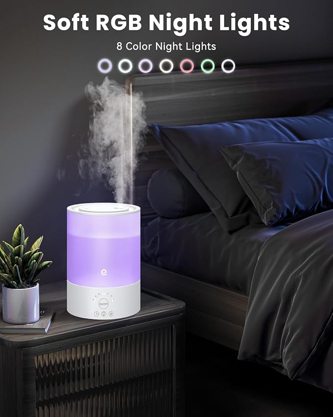 Esemoil Smart Humidifiers for Bedroom, 2.5L Top Fill Cool Mist Humidifiers - Image 8