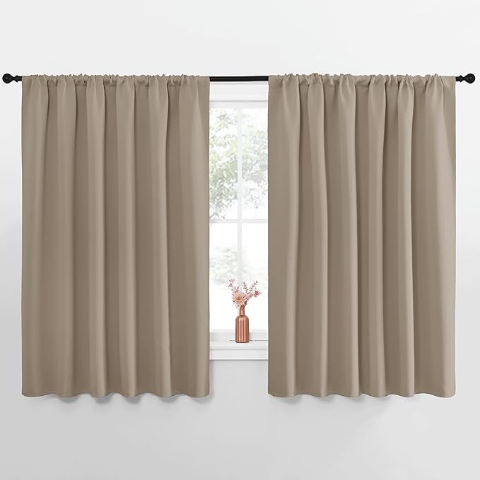 NICETOWN Blackout Curtains for Bedroom, 1 Pair, 62 by 63-inch, Window Treatment by NICETOWN