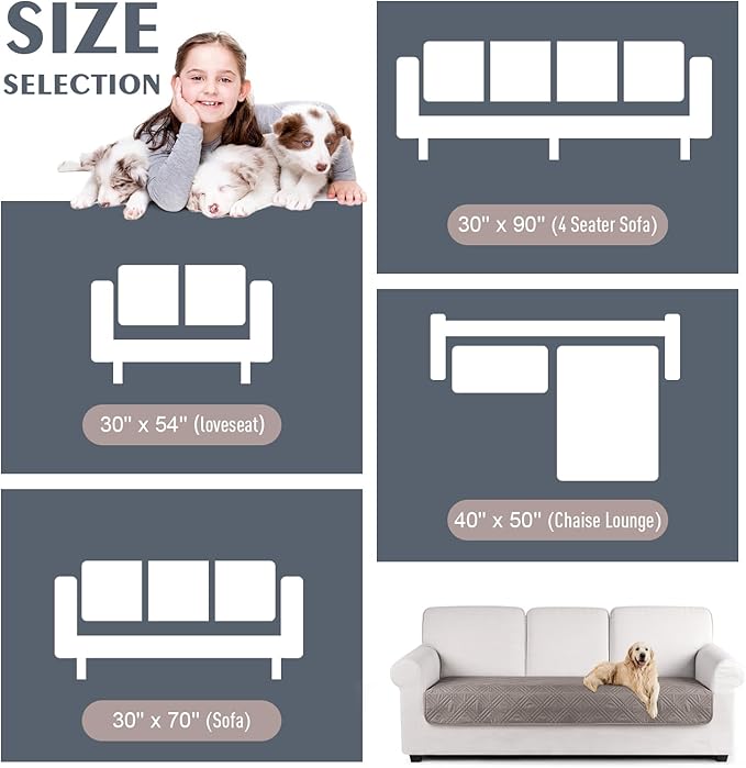 TAOCOCO 100% Waterproof Couch Cushion Cover Reversible Sofa Seat Cover - Image 6