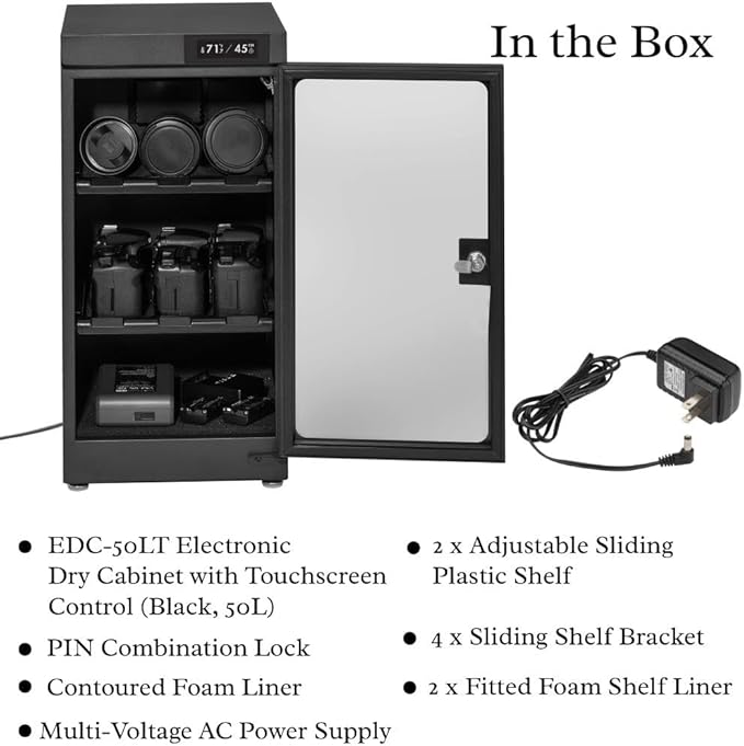 50LT Electronic Dry Cabinet for Camera, Lens & Electronics – Silent - Image 9