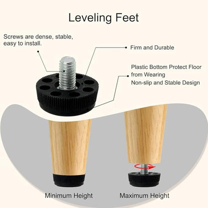 uxcell M8 x 13 x 30mm Furniture Glide Leveling Feet Adjustable Leveler Floor - Image 4
