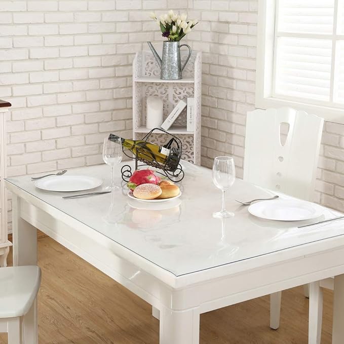 NECAUX Custom 20 x 75 Inch Clear Table Cover Protector, 1.5mm Thick Water - Image 4