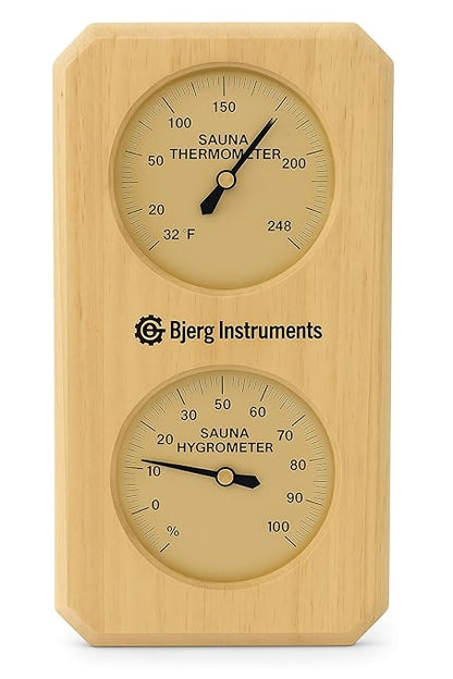 Sauna Thermometer and Hygrometer by Bjerg+Instruments