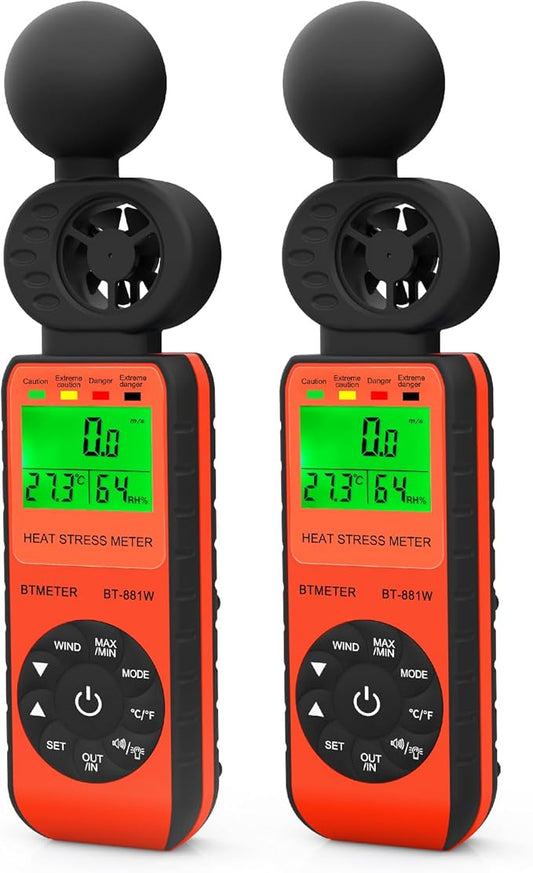 BTMETER Heat Stress Meter Anemometer by BTMETER