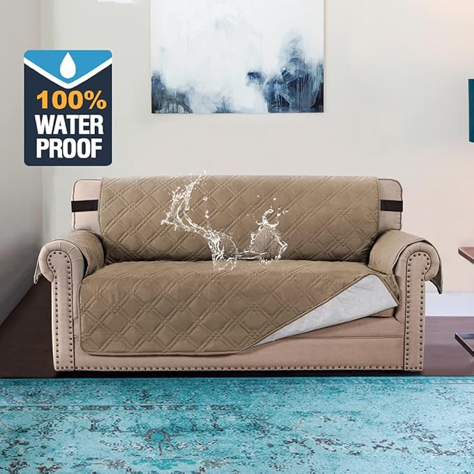 H.VERSAILTEX 100% Waterproof Sofa Slipcover Washable Loveseat Cover - Image 2