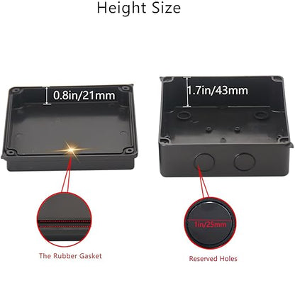 Junction Box, Reserved Holes Electrical Boxes Waterproof IP65 ABS Plastic - Image 4