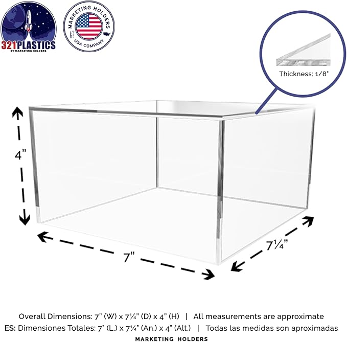 2 Pack Clear Acrylic Display Box - Image 6