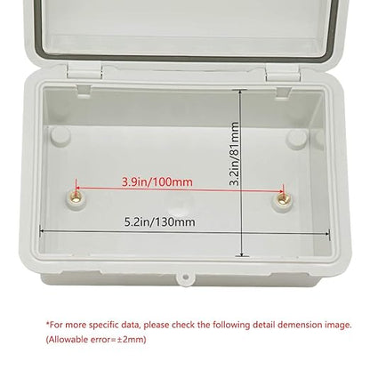 Zulkit 2pcs Junction Box ABS Plastic Dustproof Waterproof IP65 Electrical Boxes - Image 5