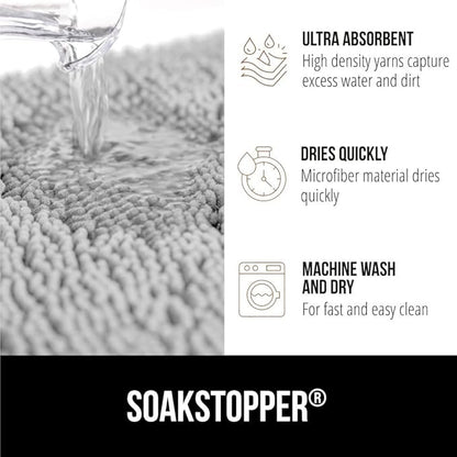GORILLA GRIP SOAKSTOPPER Dog Door Mat, 36x24 Machine Washable Rug Absorbent - Image 4