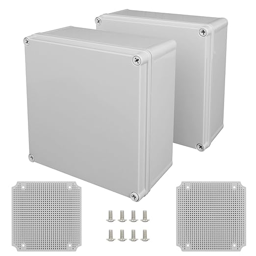Junction Box, 7.9"x 7.9"x 3.7" Outdoor Electrical Box by HoHaing
