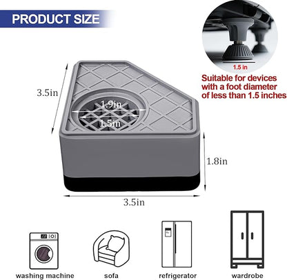 4Pcs Anti Vibration Pads for Washing Machine, Stops Washer Dryer Moving - Image 3