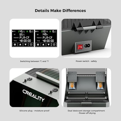 Crelity Space Pi Filament Dryer Plus, 2 Spool 3D Printer Filament Dryer Box - Image 7