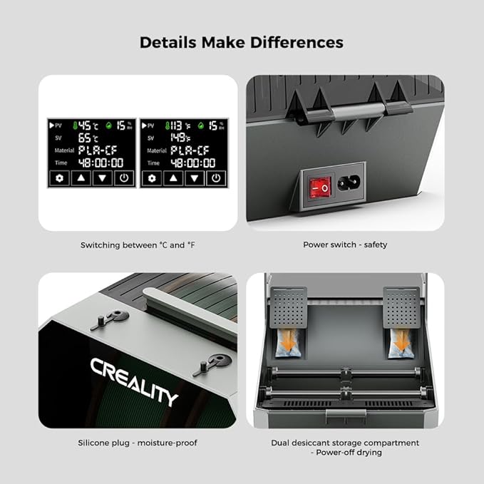 Creality Space Pi Filament Dryer Plus, 3D Printer Filament Dryer Box, 3D - Image 7