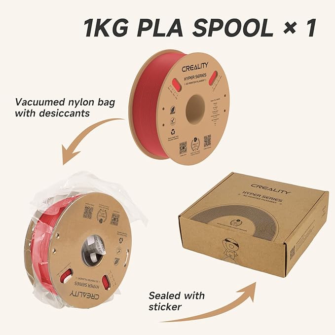 Official Creality Hyper PLA Filament 1.75mm, High Speed PLA 30-600mm/s Rapid 3D - Image 7