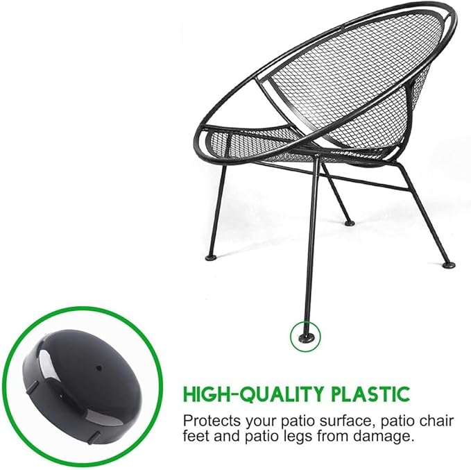 .-Inch Black Plastic Leg Glides - Image 2