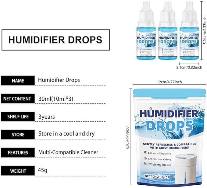 3 Pcs Humidifier Cleaner Drops – Water Treatment - Image 7