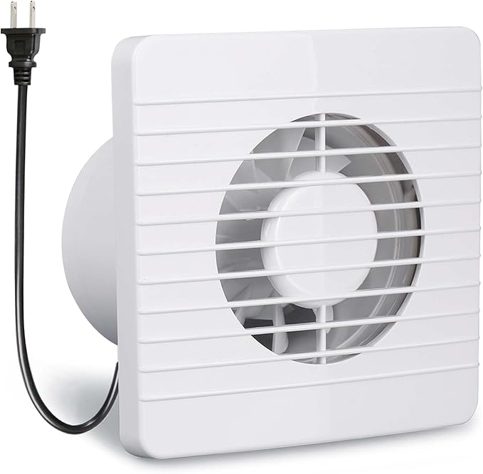 4 Inch Wall-Mounted Exhaust Fan, Small Bathroom Fan, IPX4 55CFM Window by HoseVary