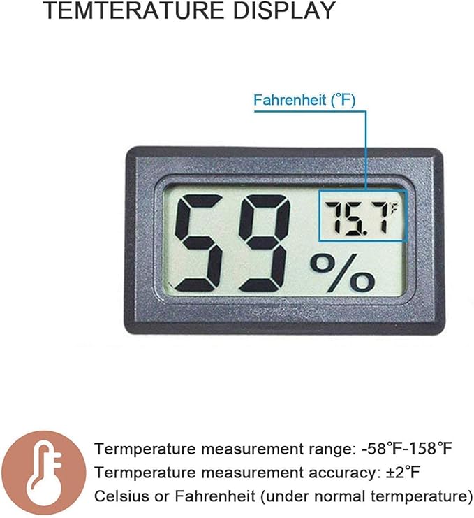 4-Pack Mini Digital Temperature Humidity Meters Gauge Indoor Thermometer - Image 3