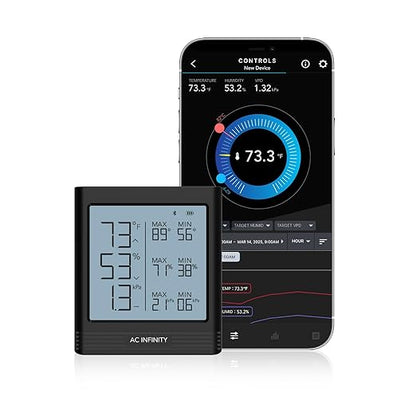 AC Infinity Temperature Humidity VPD Smart Hygrometer B2 by ACInfinity