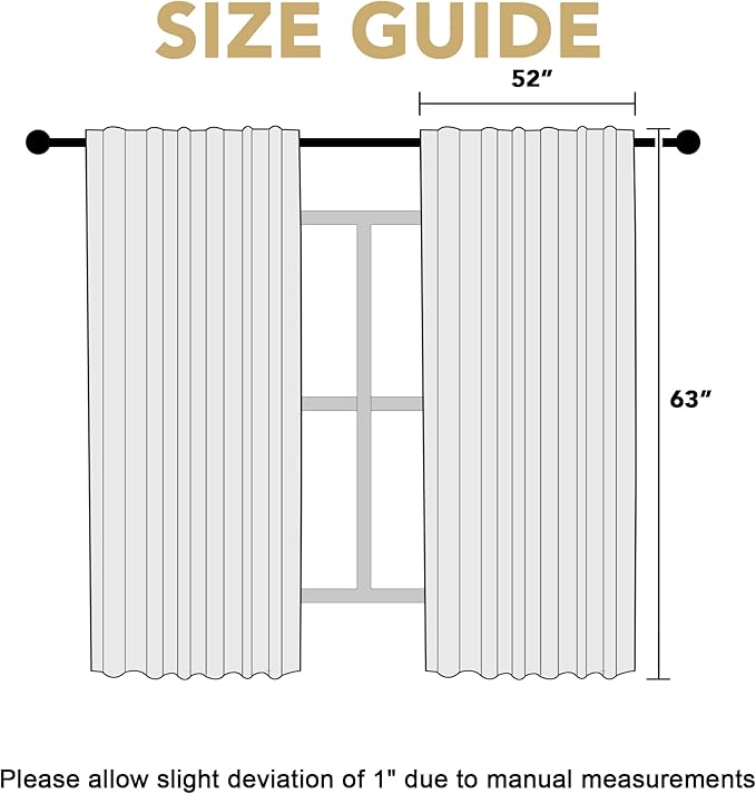 H.VERSAILTEX White Curtains Thermal Insulated Window Treatment Panels Room - Image 6