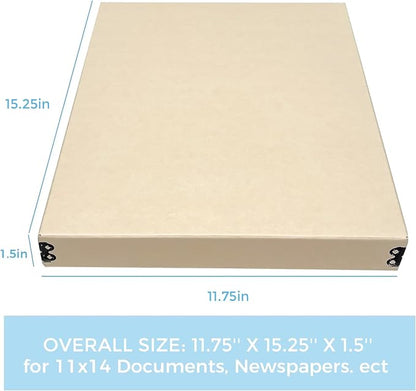 Lineco Museum Archival Storage Box, 11.75x15.25x1.5 in. Drop Front Design. - Image 2