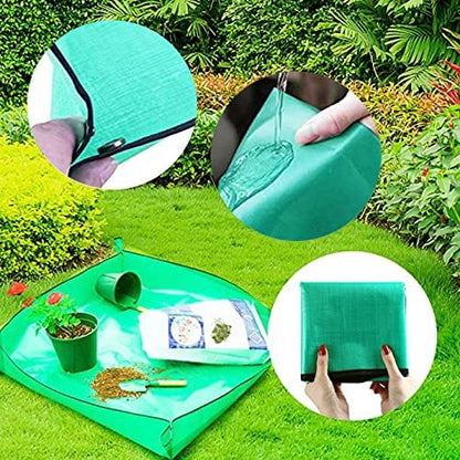 BIUWING 2PCS 26.8" x 26.8" Plant Repotting Mat Waterproof Transplanting Mat - Image 3